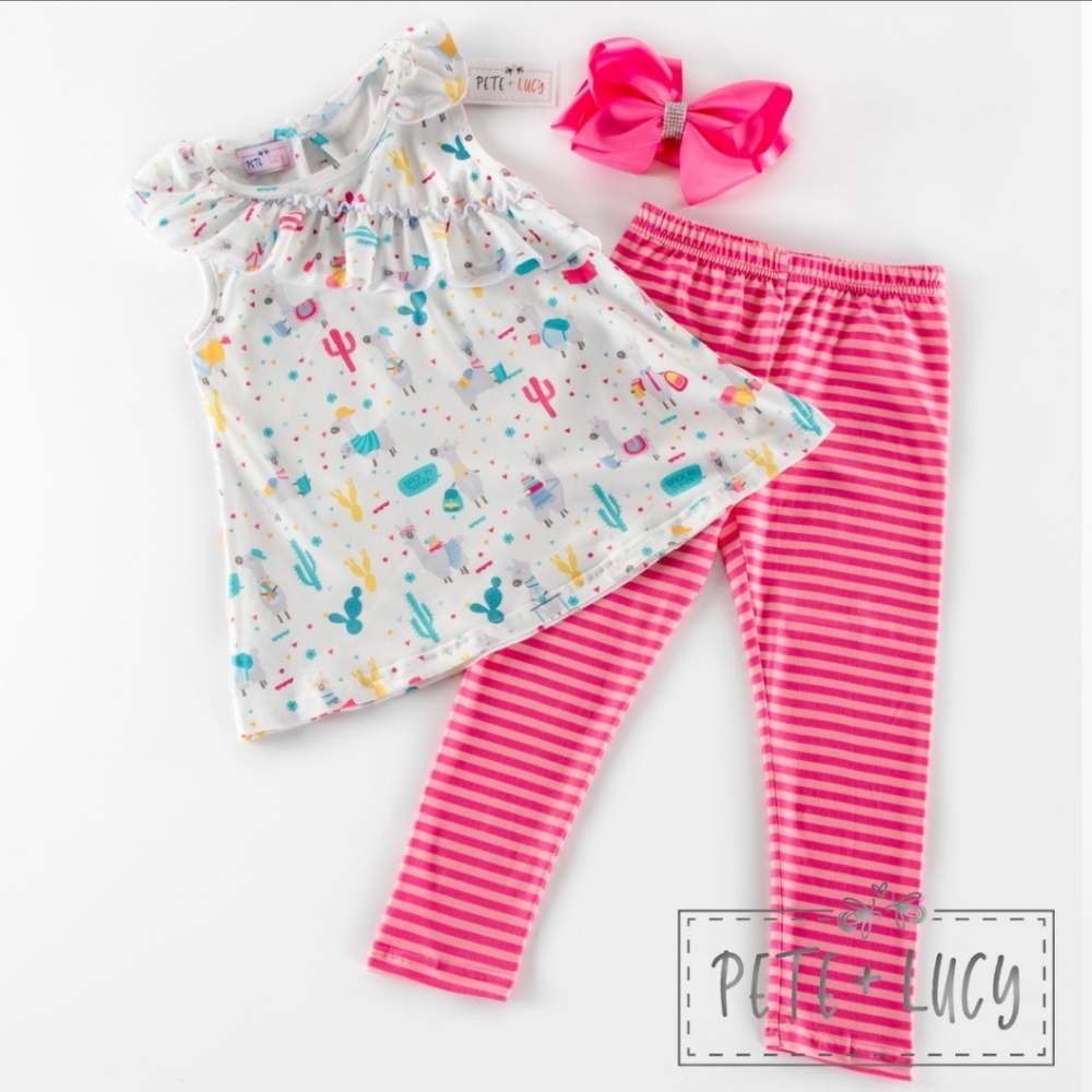 Pete & Lucy Girls Pants Set